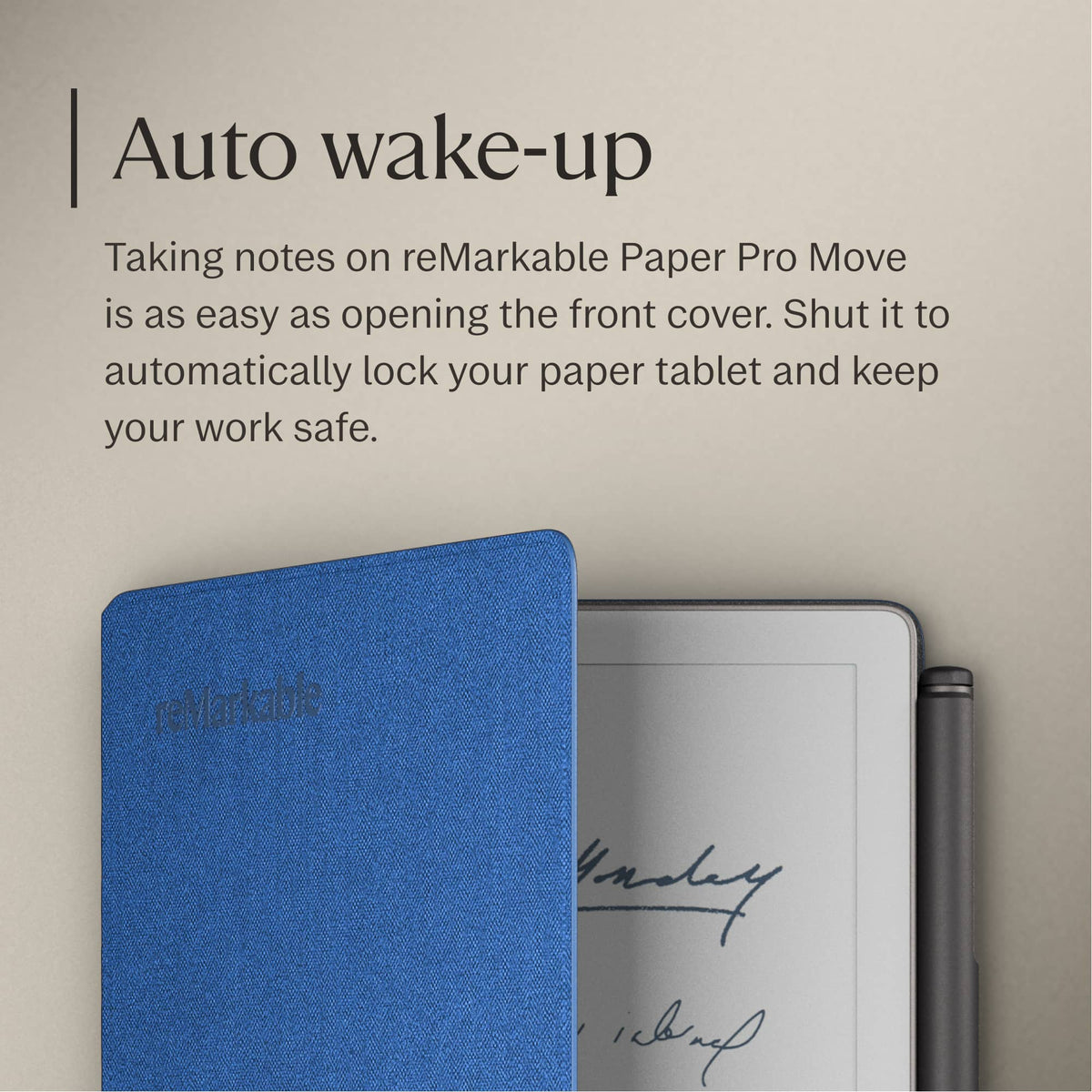 reMarkable - Paper Pro Move - Mosaic weave Book Folio for your 7.3'' paper tablet - Cobalt