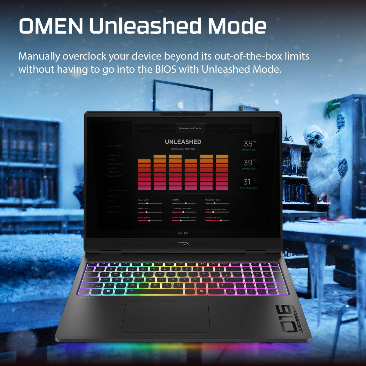 HyperX - OMEN MAX 16" 2K OLED Gaming Laptop - Intel Core Ultra 9 290HX 2026 - 32GB Memory - NVIDIA GeForce RTX 5070 Ti - 1TB SSD - Shadow Black