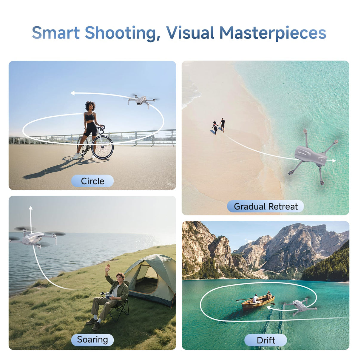 Snaptain - P40 LITE 3-Axis Gimbal Camera Drone - Gray