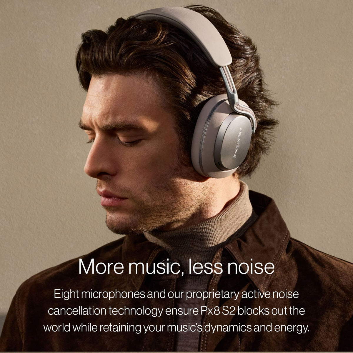 Bowers & Wilkins - B&W Px8 S2 Over-The-Ear Bluetooth Wireless Headphones - Pearl Blue