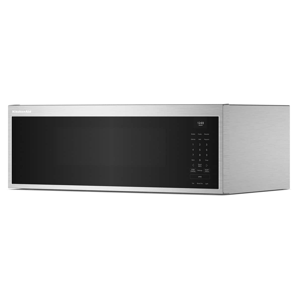 KitchenAid - 1.1 Cu. Ft. Low Profile Over-the-Range Smart Microwave with Sensor Cooking and Dual Fan Ventilation - Stainless Steel Fingerprint Resistant