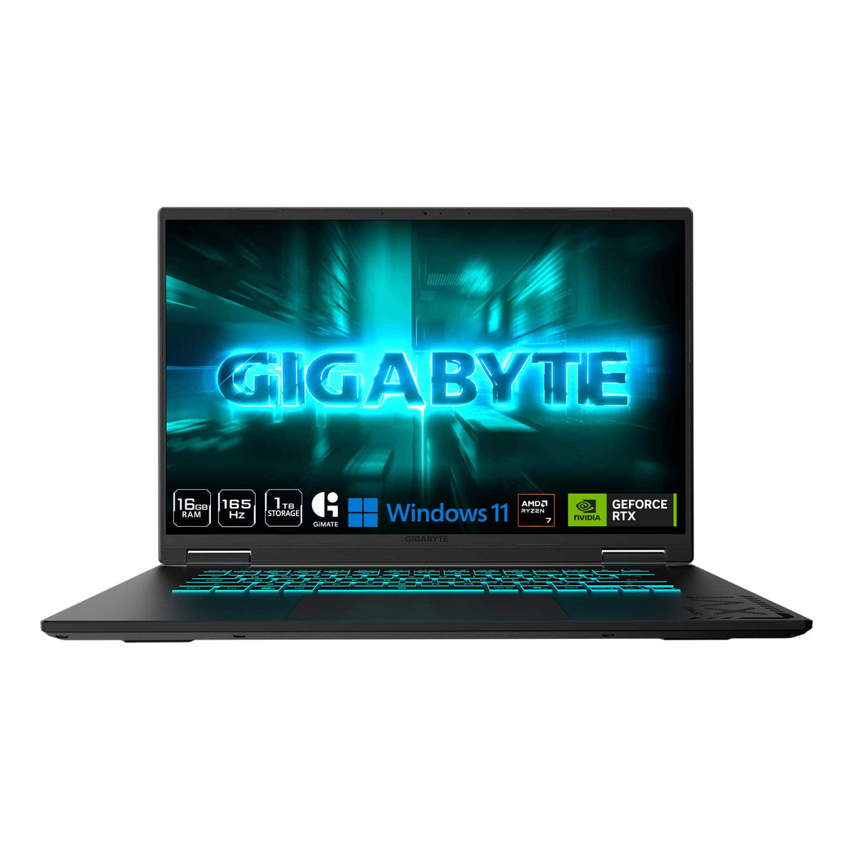 GIGABYTE - GAMING A16 Gaming Laptop - 165Hz 1920x1200 WUXGA - RTX 5070 - AMD Ryzen 7 260 - 1TB SSD - 16GB DDR5 RAM - Black Steel