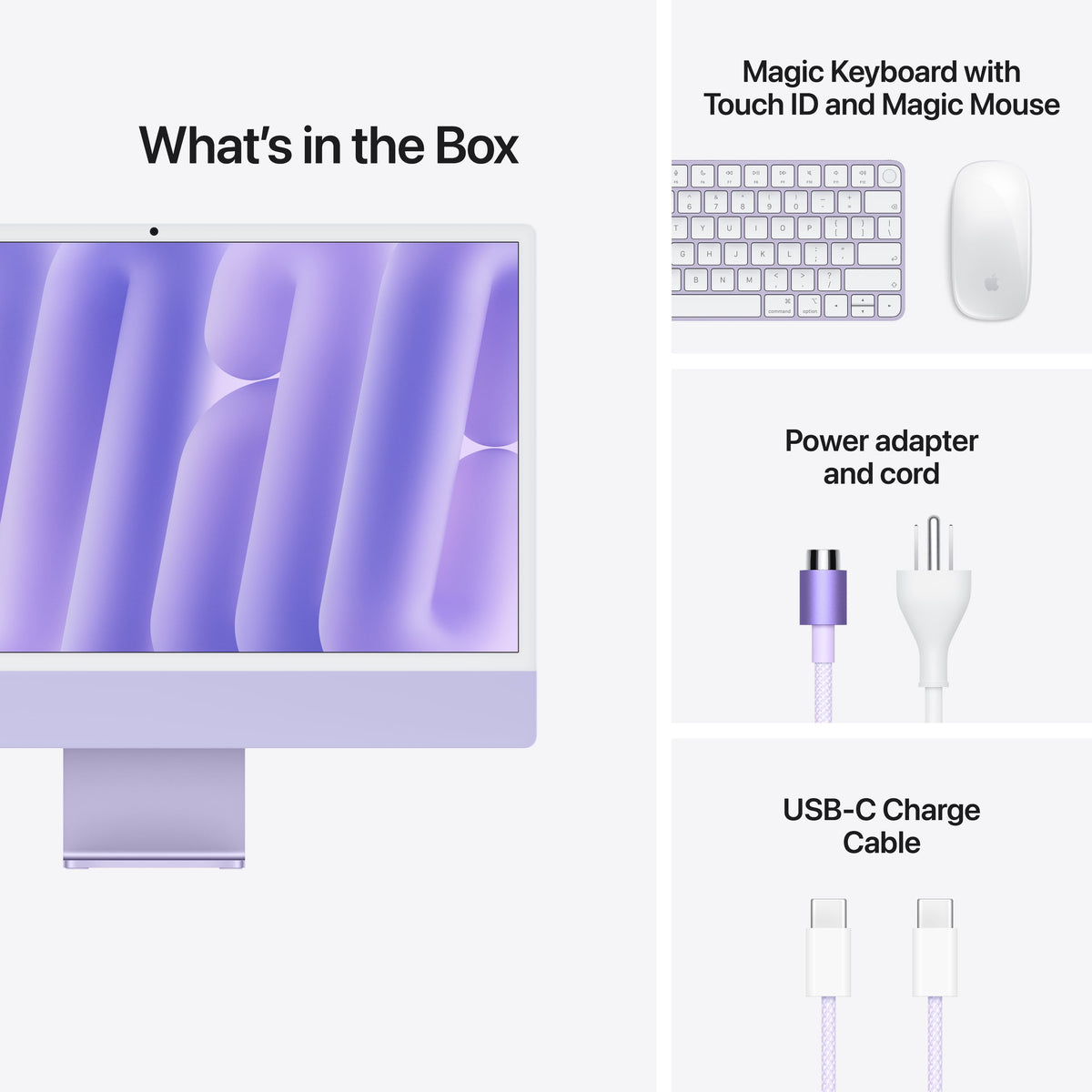 Apple - iMac 24-inch All-in-One - M6 chip - 12 Core CPU - 12 Core GPU - Standard Glass - 16GB Memory - 256GB SSD - Purple