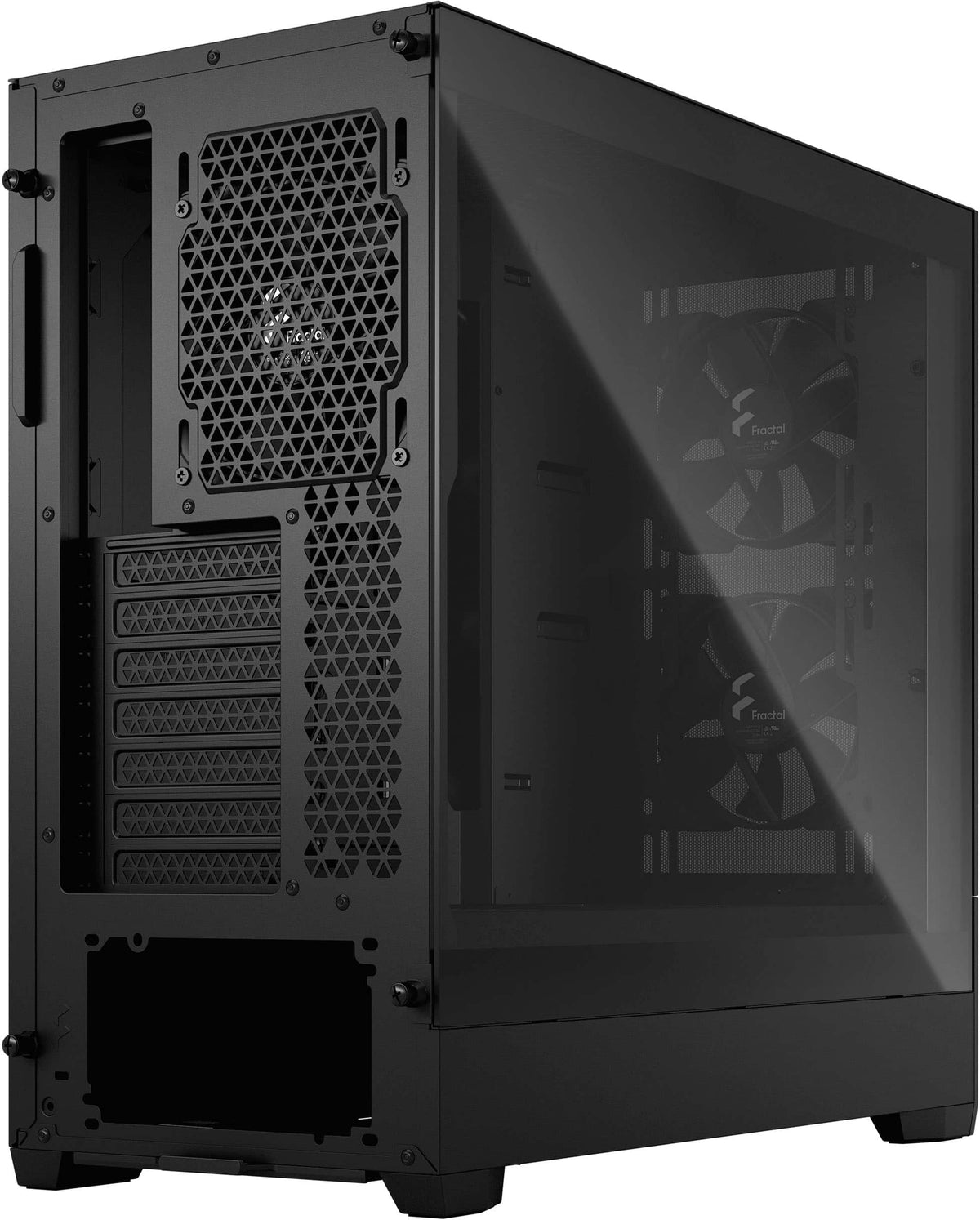 Fractal Design - Pop Air Black TG ATX High-Airflow Clear Tempered Glass Window Mid-Tower PC Case - Black