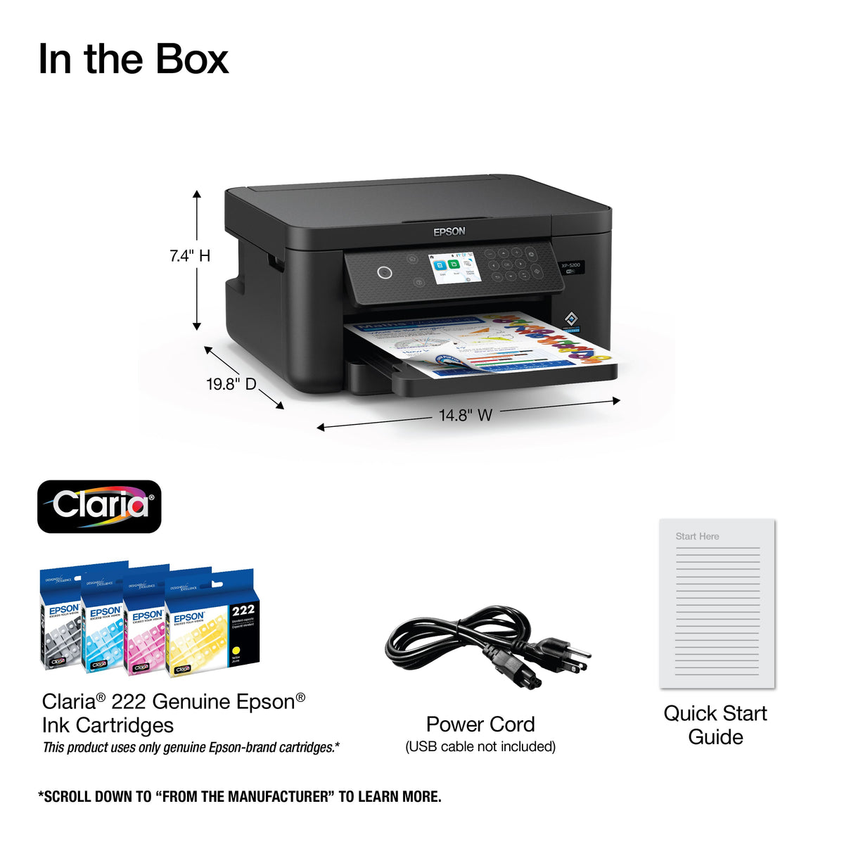 Epson - Expression Home XP-5200 All-in-One Inkjet Printer - Black