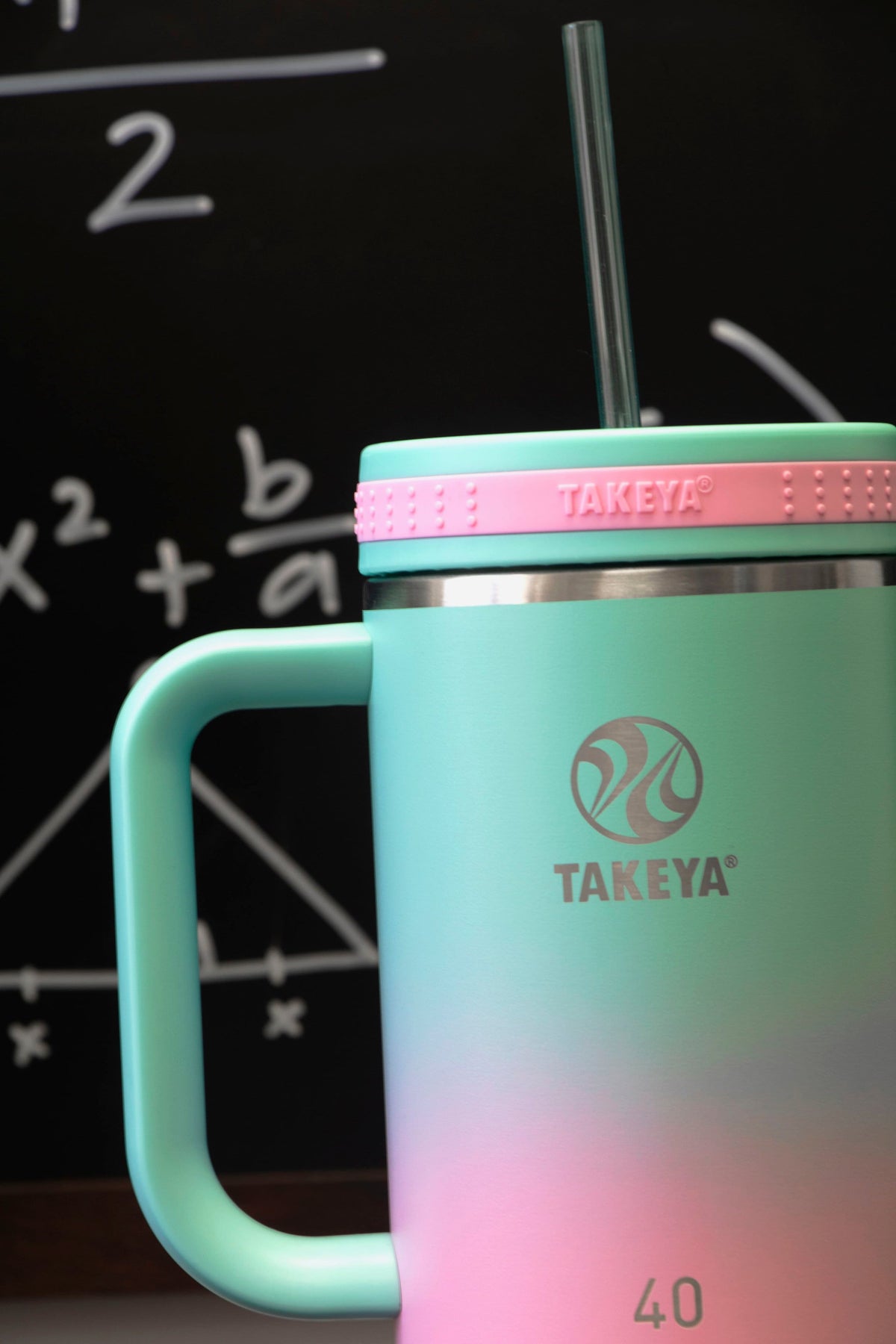 Takeya - 40-oz. Straw Tumbler with Handle - Ombre Dream
