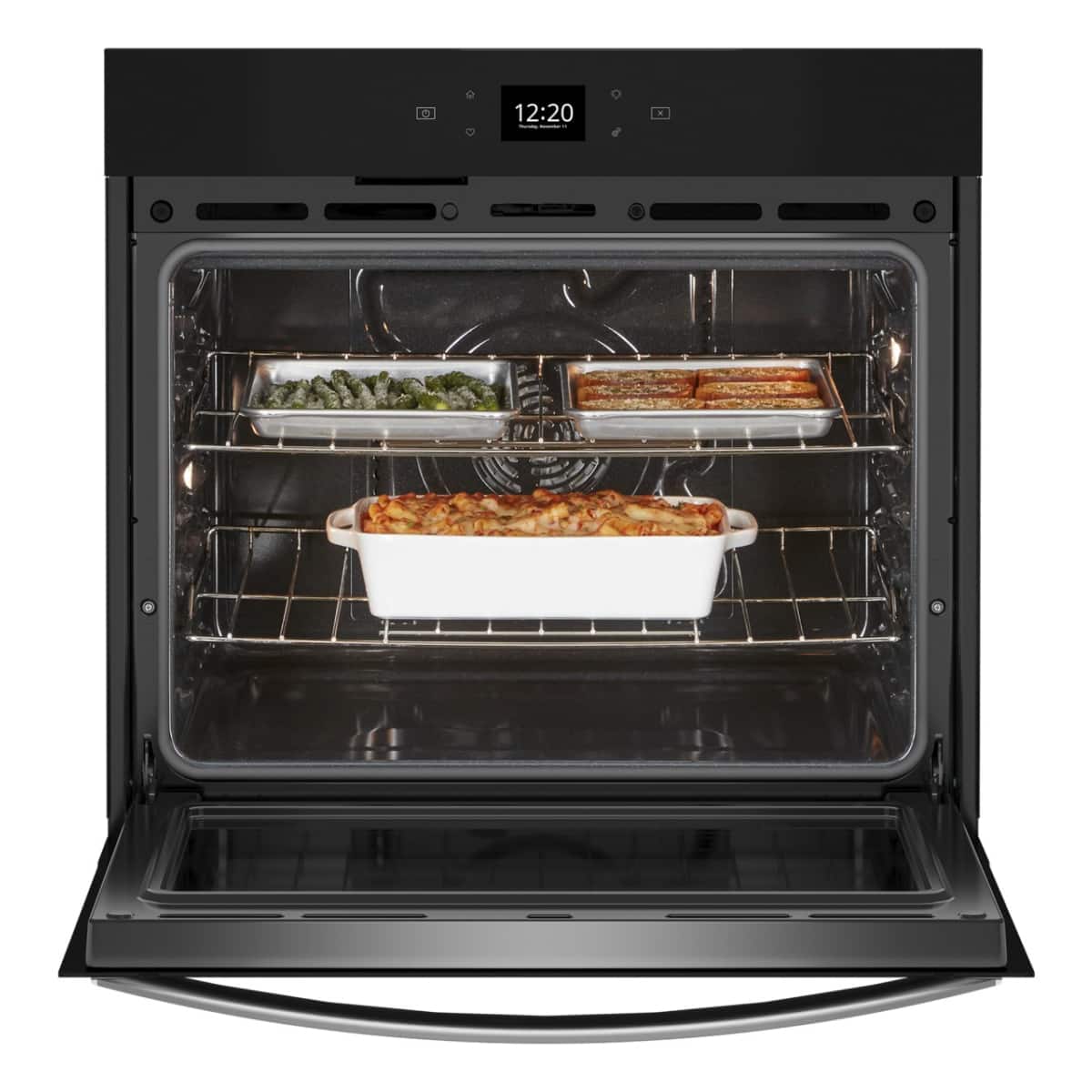 Whirlpool - 4.3 Cu. Ft. Single Wall Oven with Air Fry When Connected .- Fingerprint Resistant - Stainless Steel