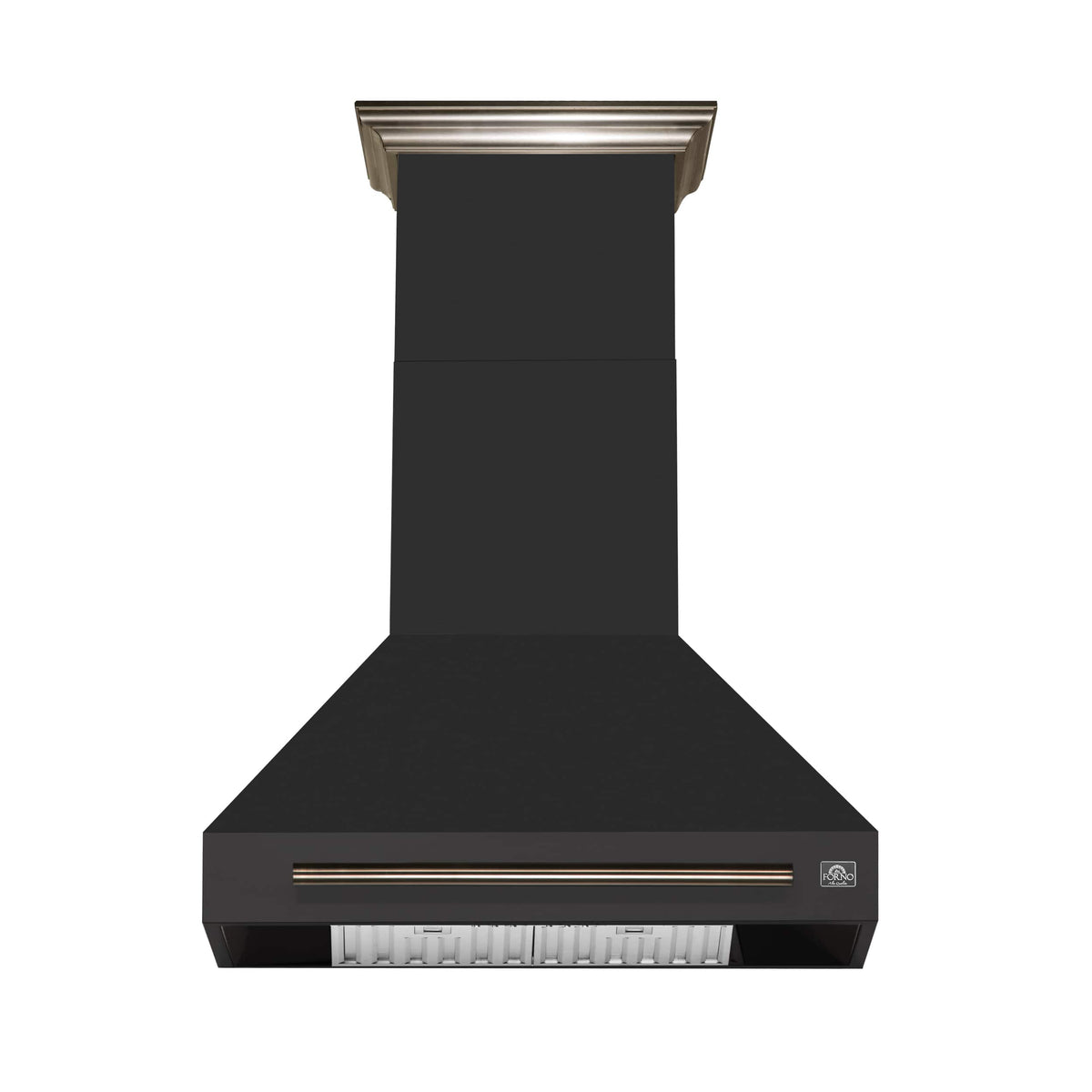 Forno Appliances - 30 inches - Externally Vented & Recirculating - Wall Range Hood - Black