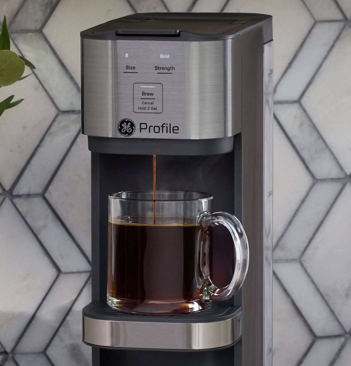 GE Profile - Brewpal Single-Serve Coffee Maker - Stainless Steel