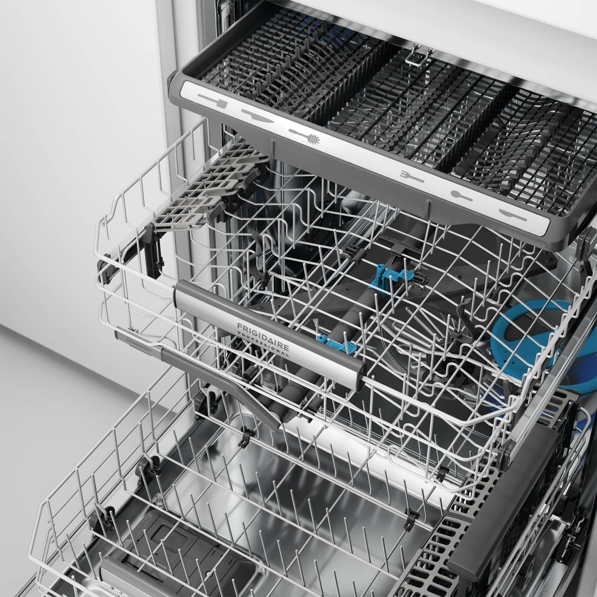 Frigidaire - Professional 24" Stainless Steel Tub Built-In Dishwasher with CleanBoost technology - Stainless Steel