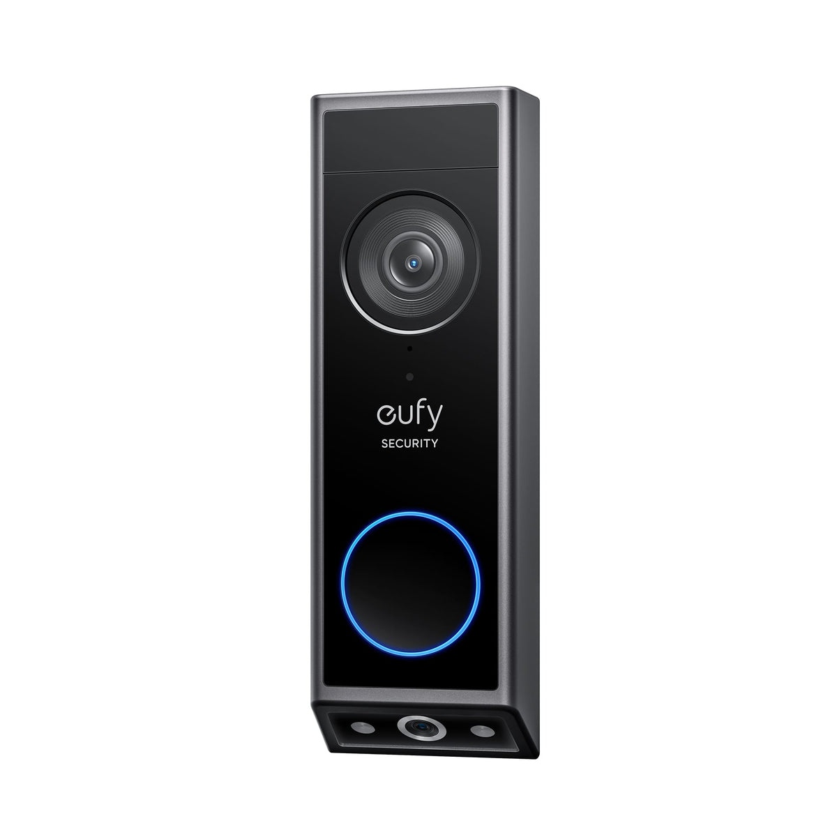 eufy - Smart Wi-Fi E340 2K Wired and Battery Operated Video Doorbell with Dual Cameras - Black