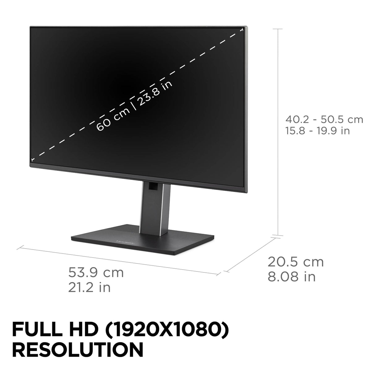 ViewSonic - VG2452 24 IPS FHD Ergonomic Monitor (USB Hub, HDMI, DisplayPort) - Black