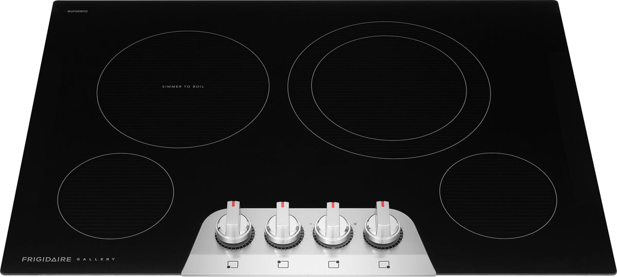 Frigidaire - Gallery 30" Electric Cooktop with EvenTemp Quick Boil Element and 2-in-1 Dual Element - Stainless Steel