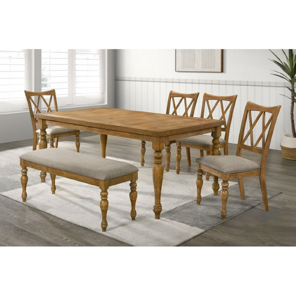 Banqueta de comedor con cojín - Marrón