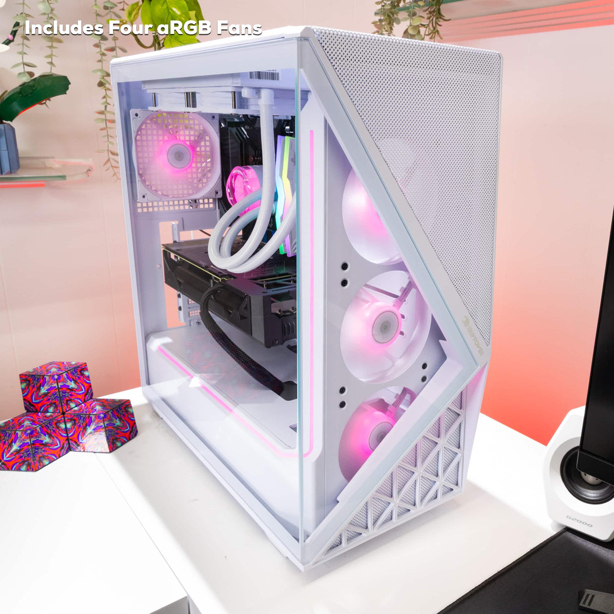 iBUYPOWER - Slate Gaming Desktop PC- Intel Core Ultra 9 285K,NVIDIA GeForce RTX 5070 12GB,32GB DDR5 RGB,2TB NVMe - White