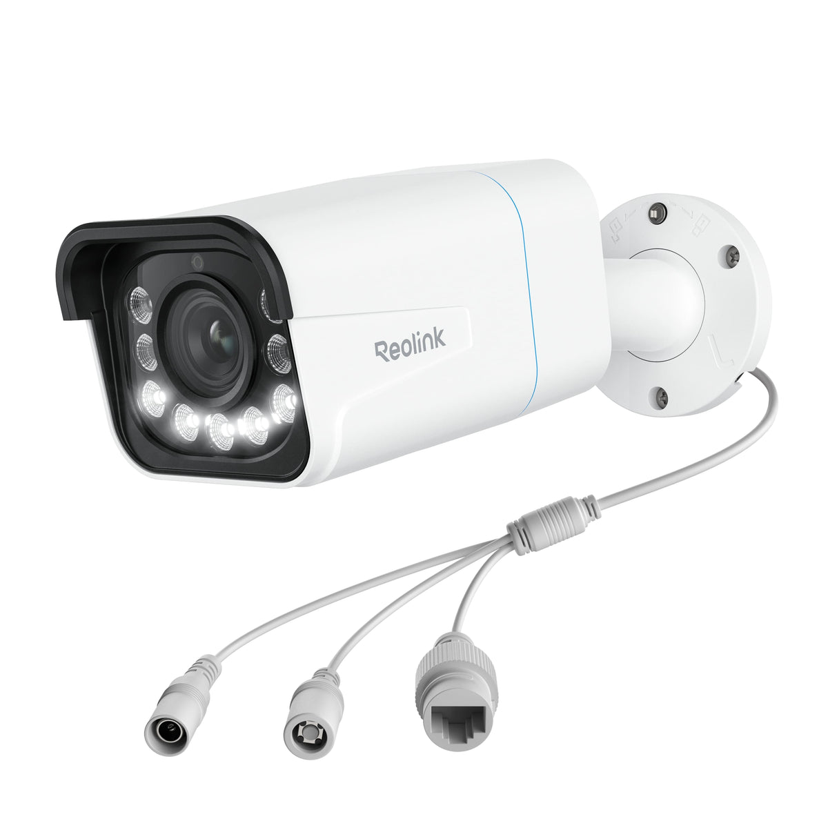 Reolink - 4K 8MP PoE Wired Outdoor Bullet Security IP Camera with 5X Optical Zoom, Color Night Vision - White