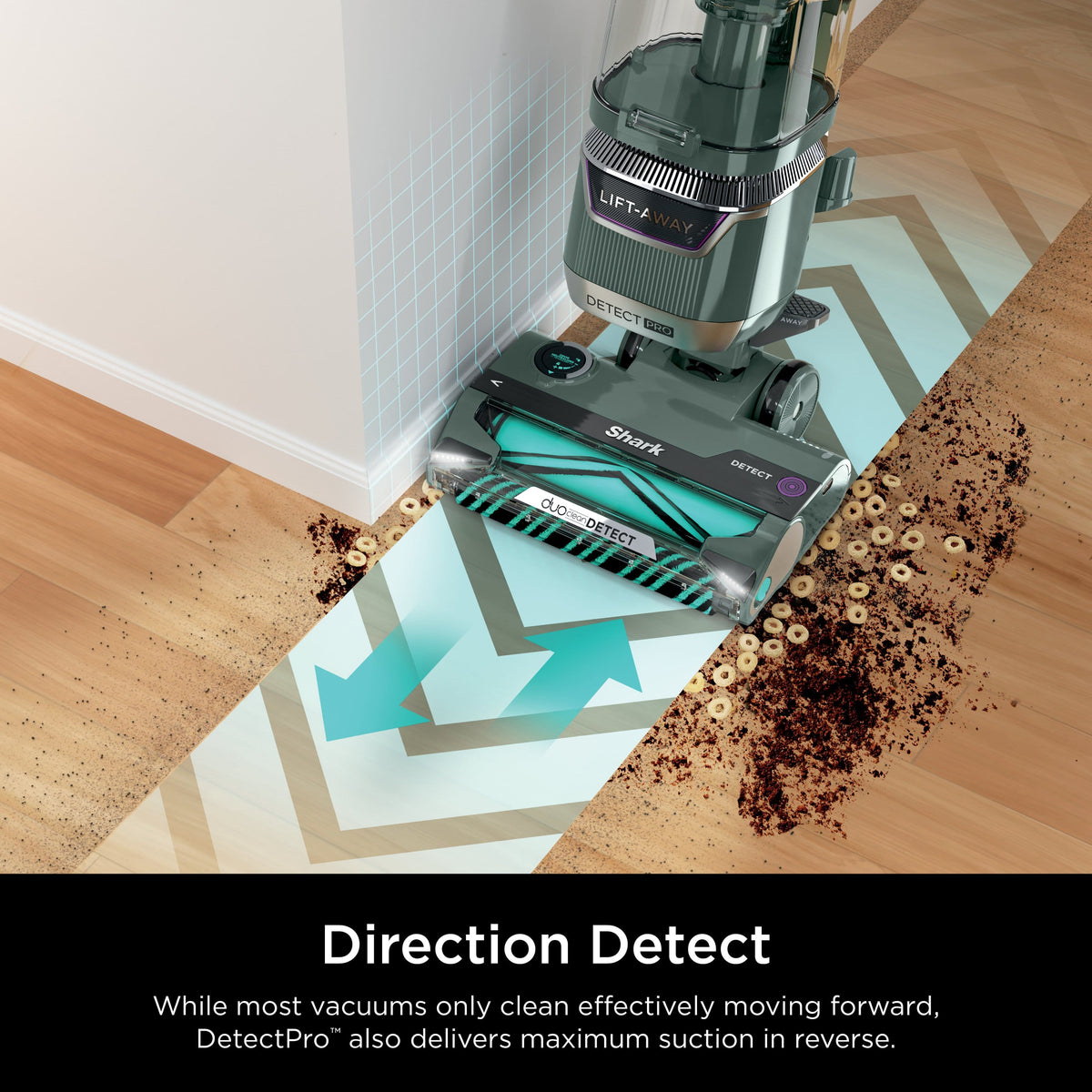 Shark - Detect Pro Lift-Away ADV Bagless Upright Vacuum with DuoClean Detect, Anti-Allergen, and Odor Neutralizer Technology - Evergreen