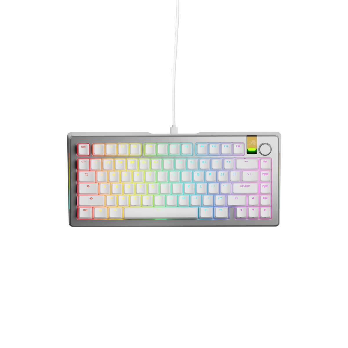 Glorious - GMMK 3 PRO HE 75% Wired Hall-Effect Linear Switch Gaming Keyboard with Rapid Trigger and Adjustable Actuation - Silver