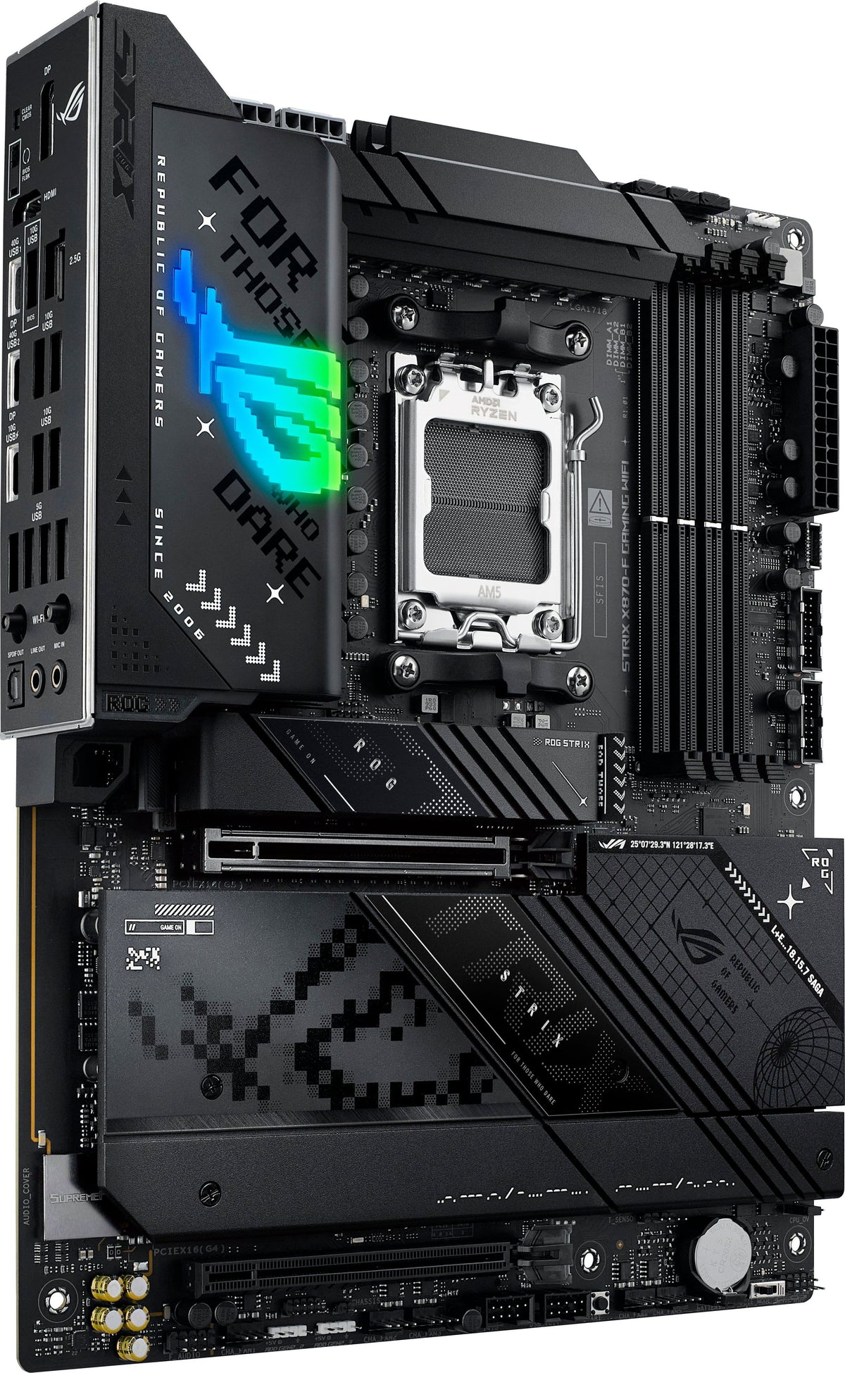 ASUS - ROG STRIX X870-F GAMING WIFI (Socket AM5) AMD X870 ATX DDR5 Wi-Fi 7 Motherboard - Black