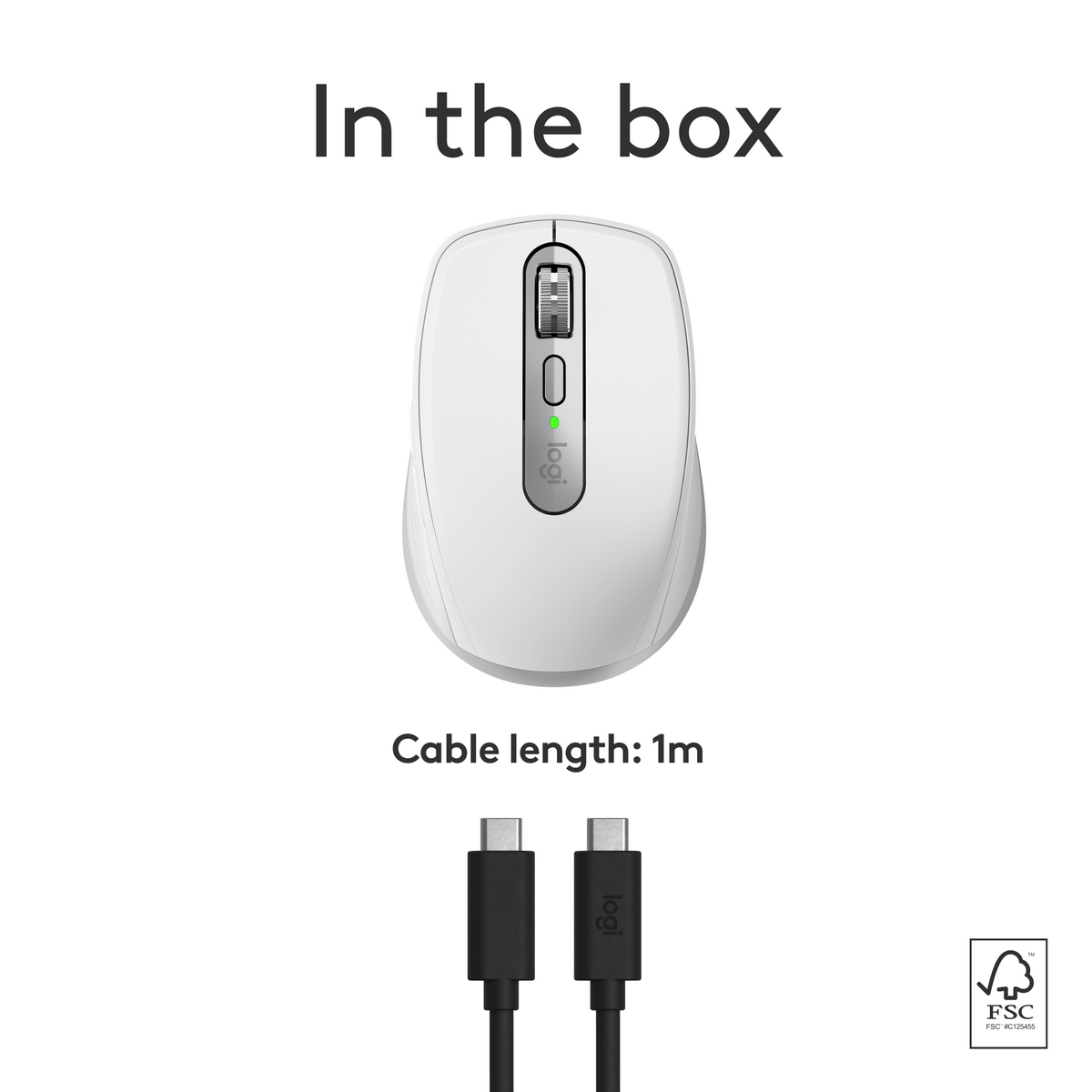 Logitech - MX Anywhere 3S for Mac Wireless Bluetooth Optical Fast Scrolling Mouse with Programmable Buttons - Wireless - Pale Gray