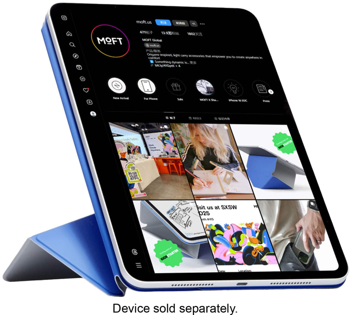 MOFT - Dynamic Folio Case for Apple iPad 10th Gen - Blue