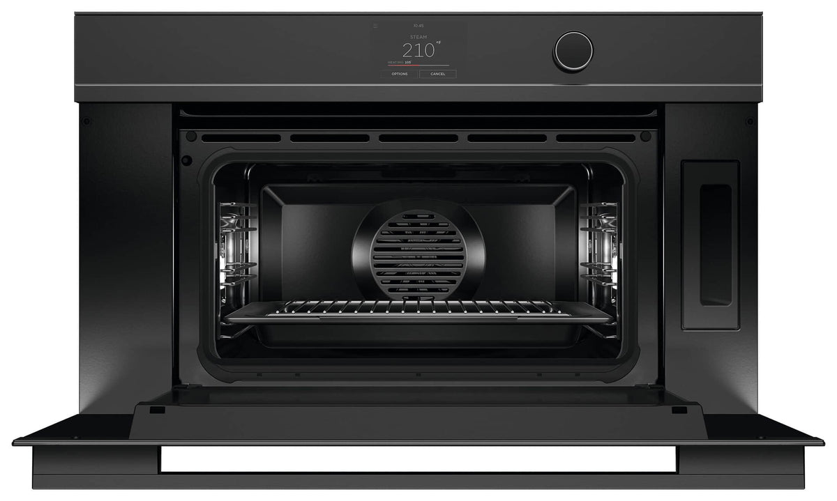 Fisher & Paykel - Minimal 30-in Combination steam oven 1.9 cu ft capacity touch screen with dial - Black