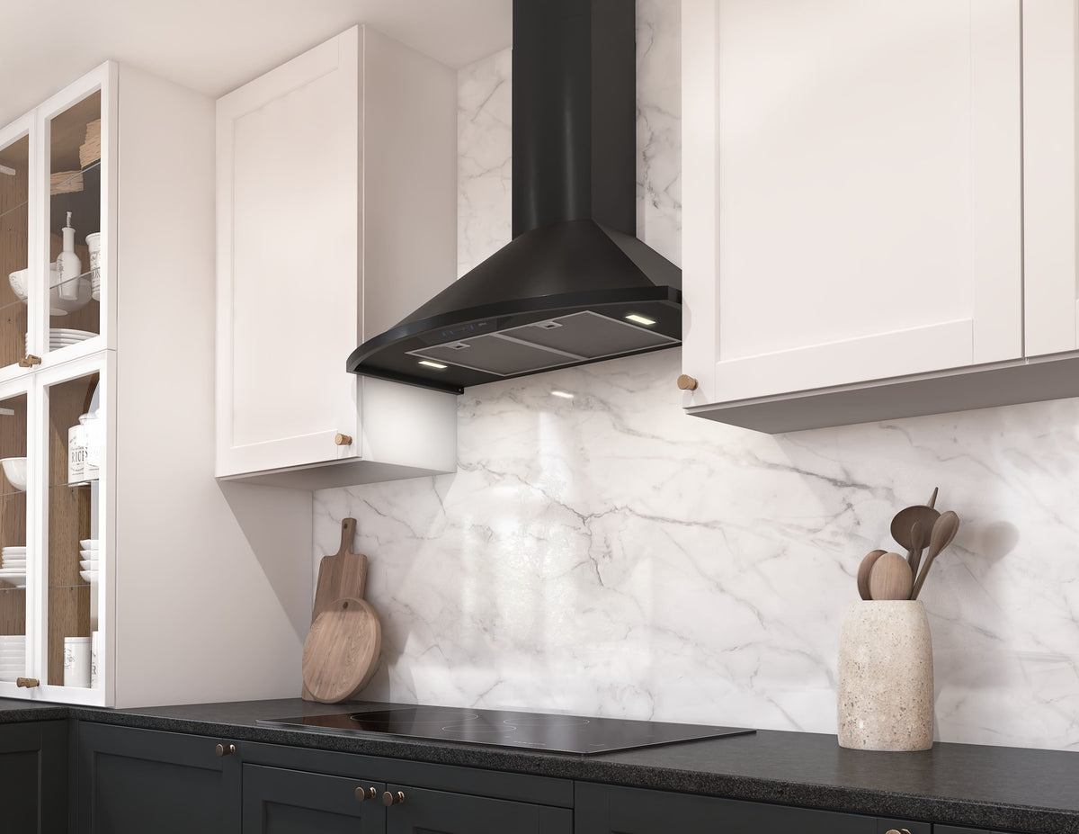 Zephyr - 36 inches - Convertible - Wall Range Hood - Black