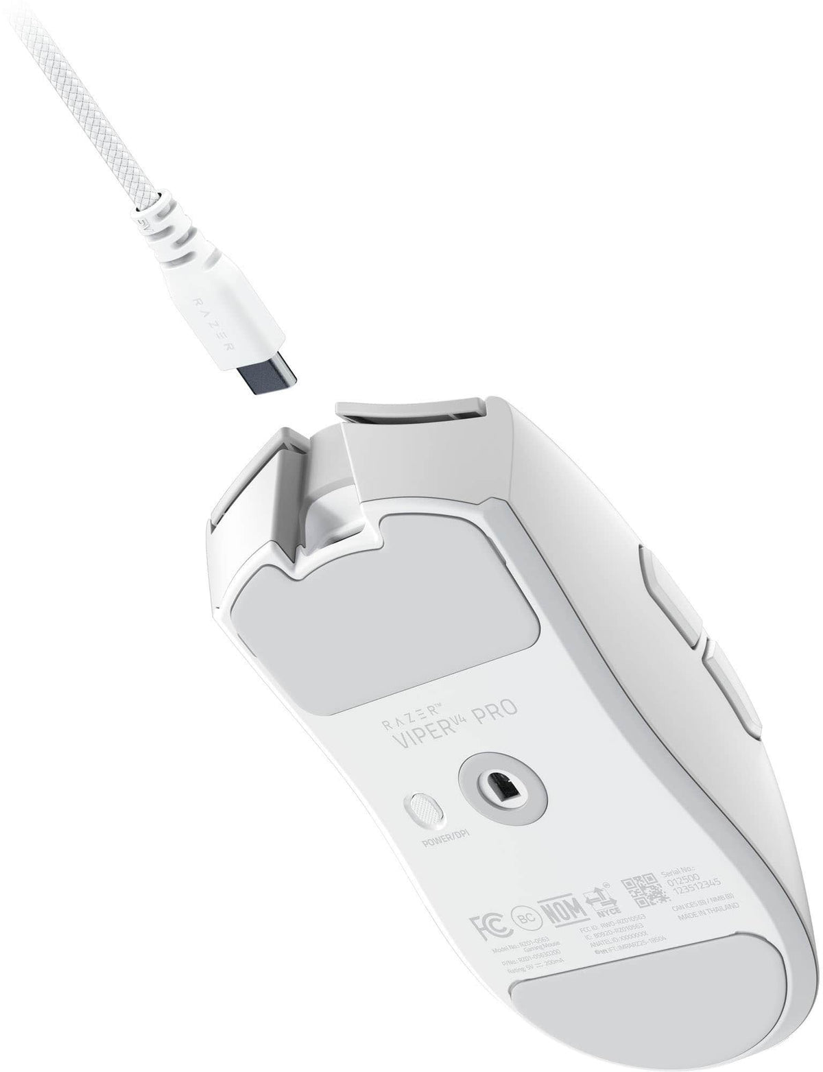 Razer - Viper V4 Pro Ultra Lightweight Optical Gaming Mouse with 180 Hour Battery Life - 8k Polling Rate - Wireless - White