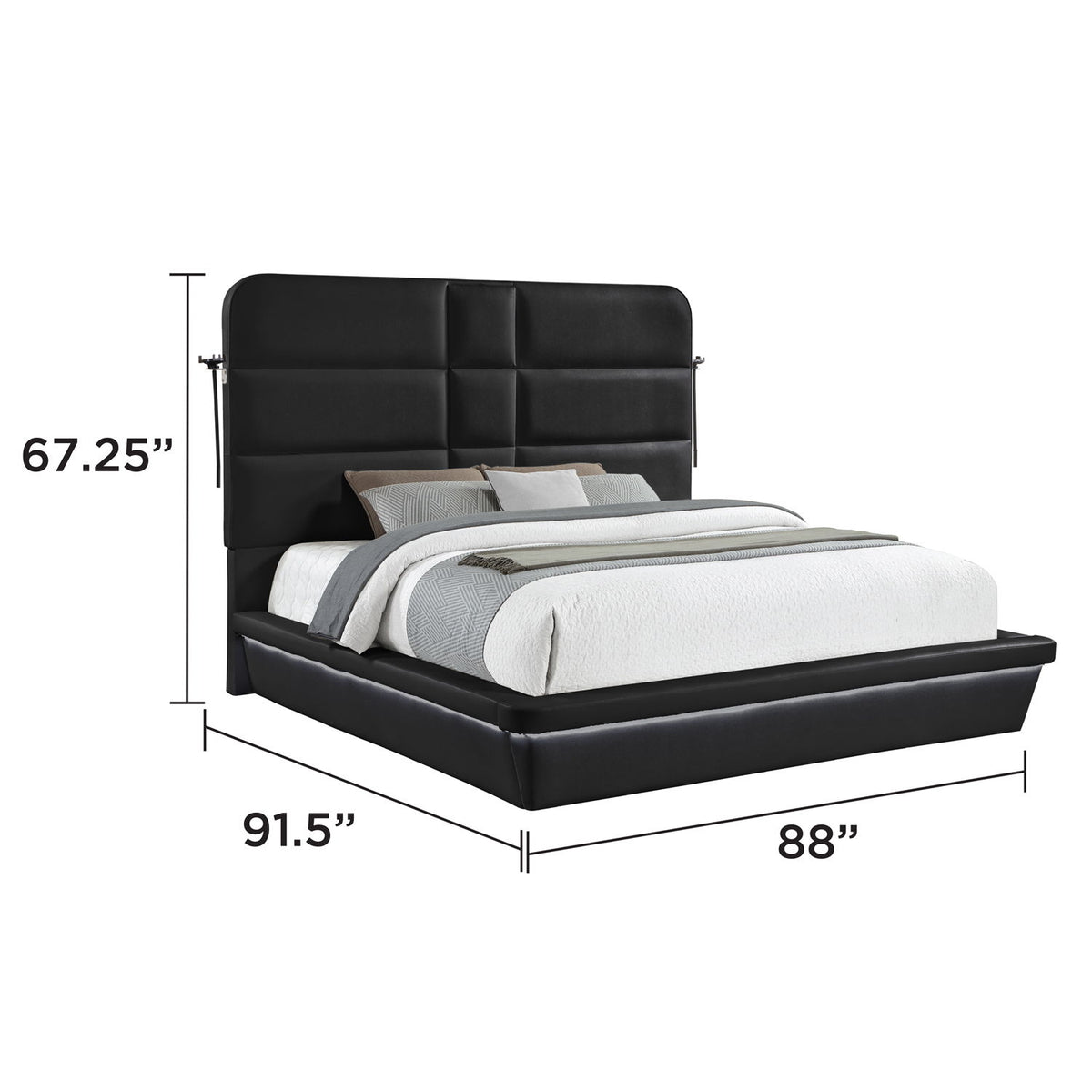 Futura - Cama tapizada con cabecero alto