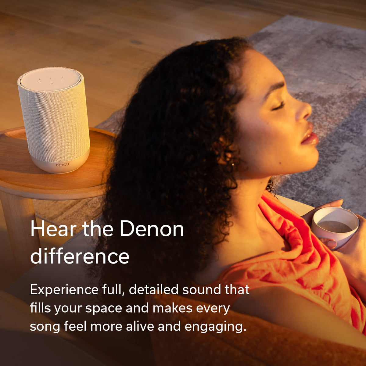 Denon - HOME 200 Wireless Smart Speaker - Stone