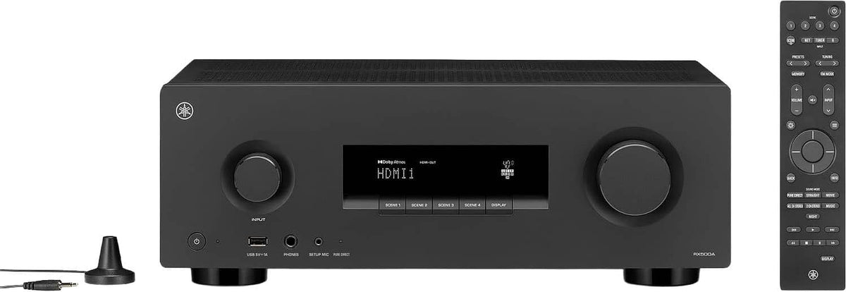 Yamaha - RX500ABL 7.2ch 8K Home Theater AV Receiver with Dolby Atmos (2026) - Black