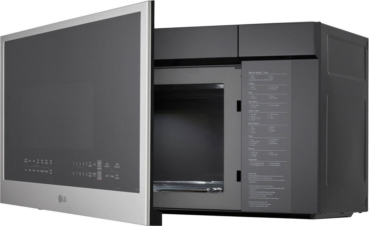 LG - 2.0 Cu. Ft. Over-the-Range Smart Microwave with Sensor Cooking and EasyClean - Stainless Steel
