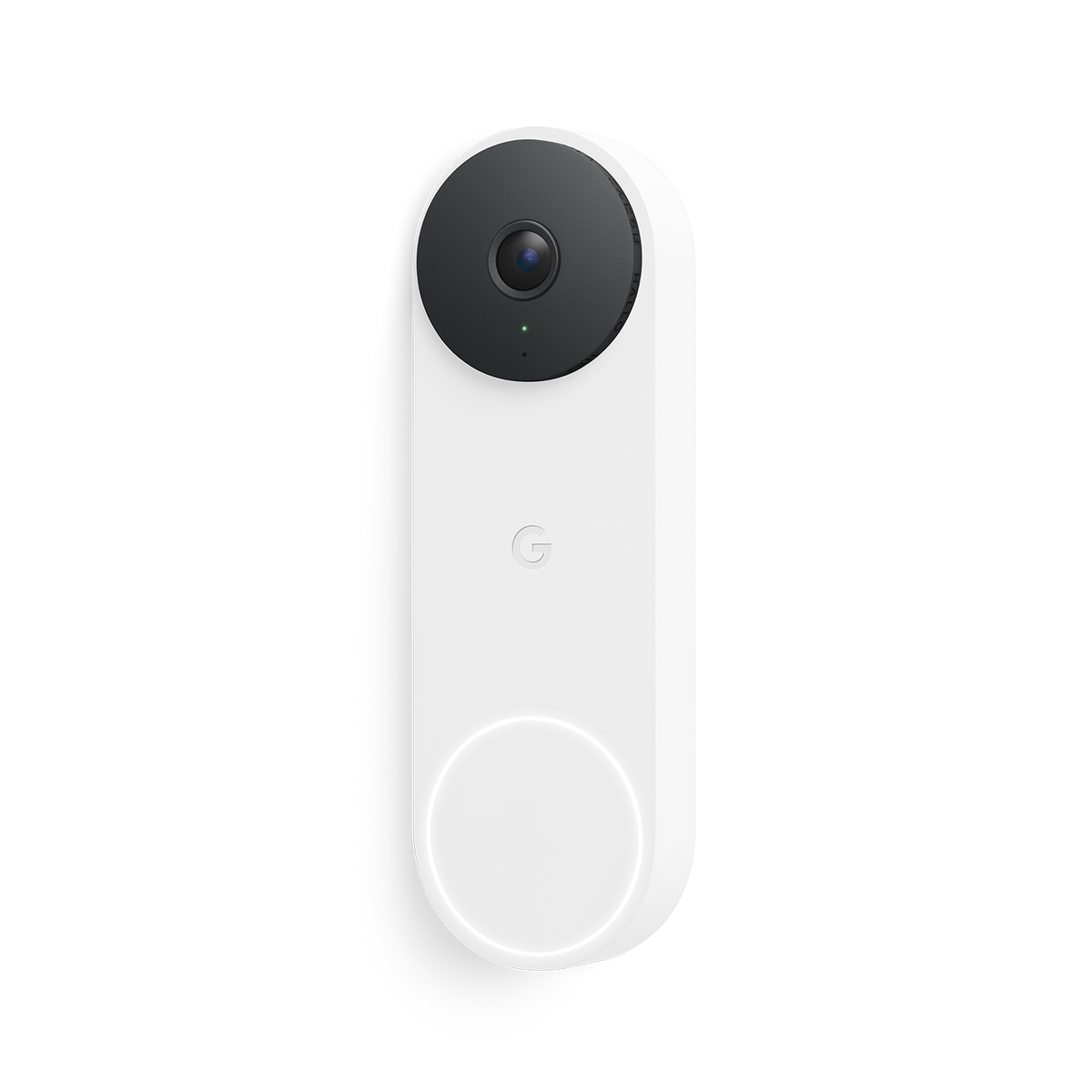 Google - Nest Doorbell (wired, 3rd gen) - Latest Model - 2K Video and Gemini - Snow