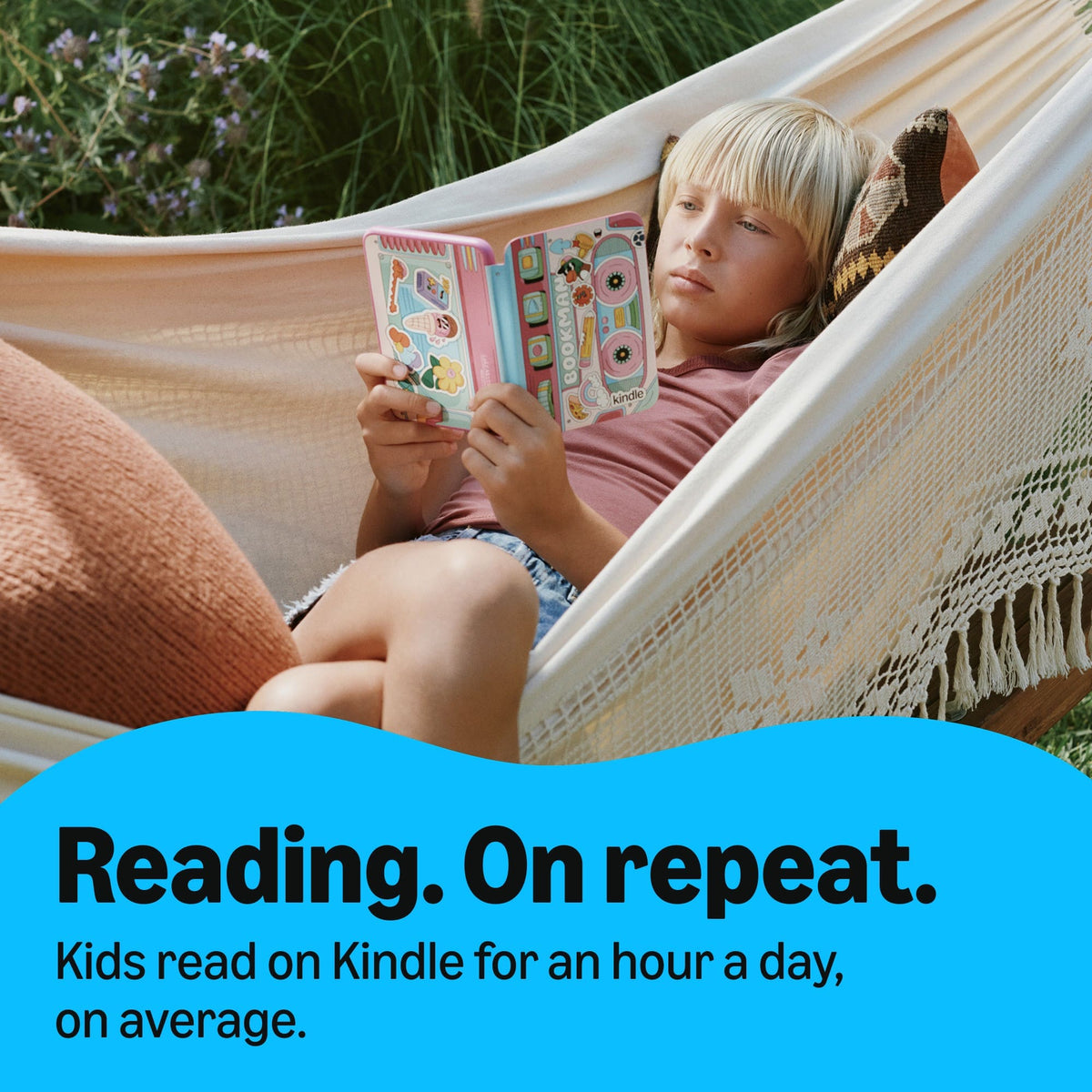 Amazon - Kids Kindle 16GB (newest model): Thinner and lighter 6” glare-free display, weeks of battery, 1 year of Kids+ - 2026 - Lakeside Retreat