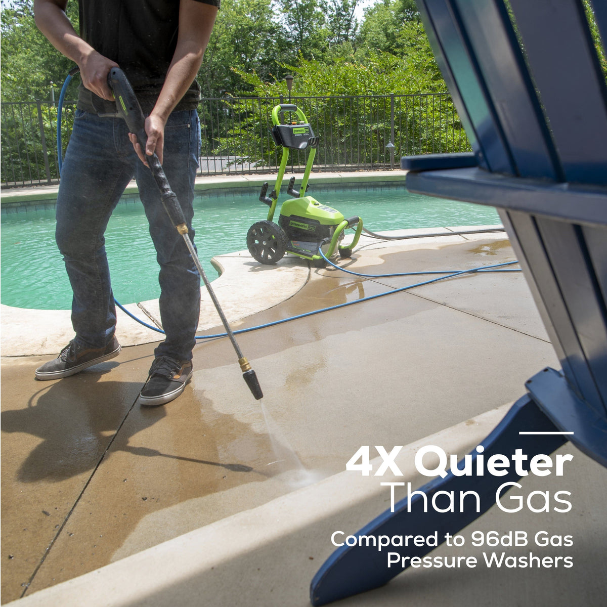 Greenworks - Pro Electric Pressure Washer up to 2300 PSI at 1.2 GPM - Green