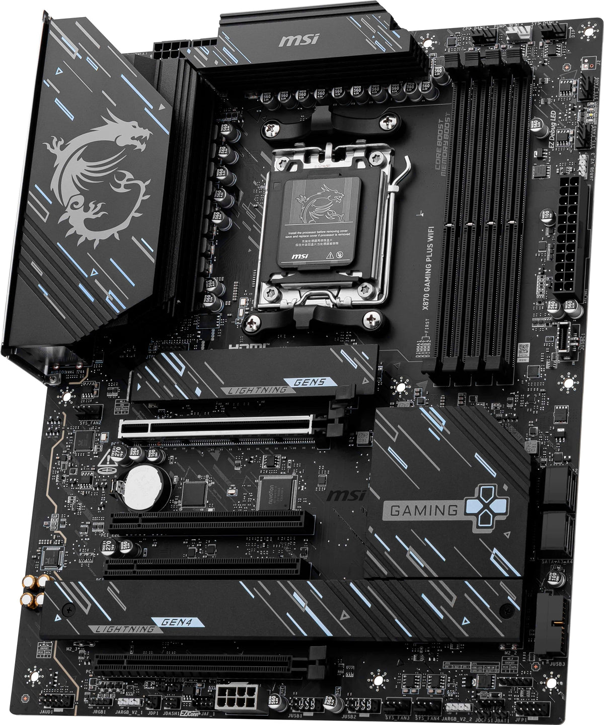 MSI - X870 GAMING PLUS WIFI (Socket AM5) AMD X870 ATX DDR5 Wi-Fi 7 Motherboard - Black