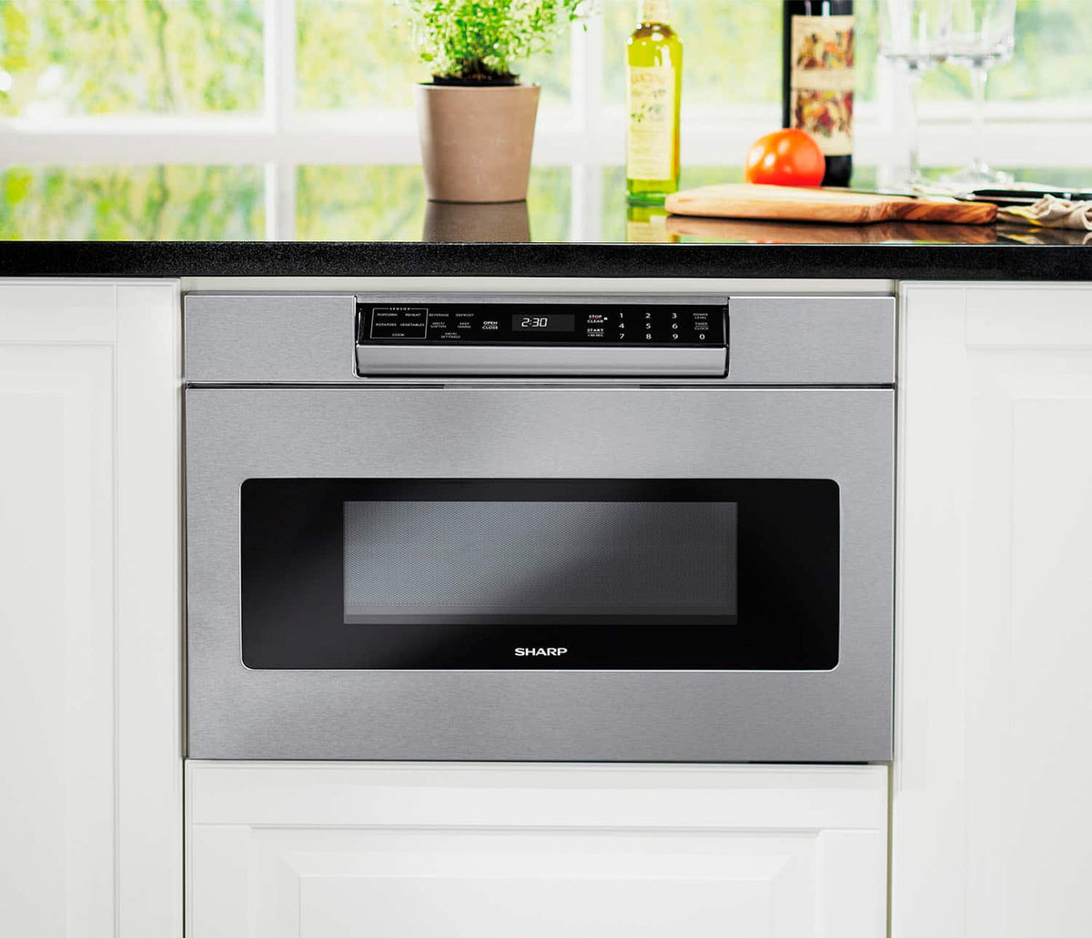 Sharp - 1.2 Cu. Ft. Built-in Microwave Drawer with Sensor Cooking - Stainless Steel