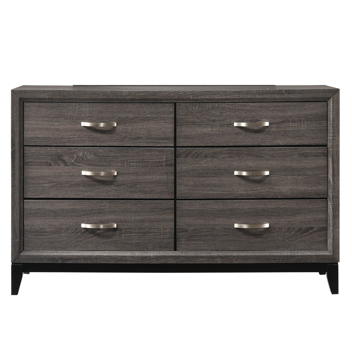 Contemporary 6 Drawer Dresser With Handles