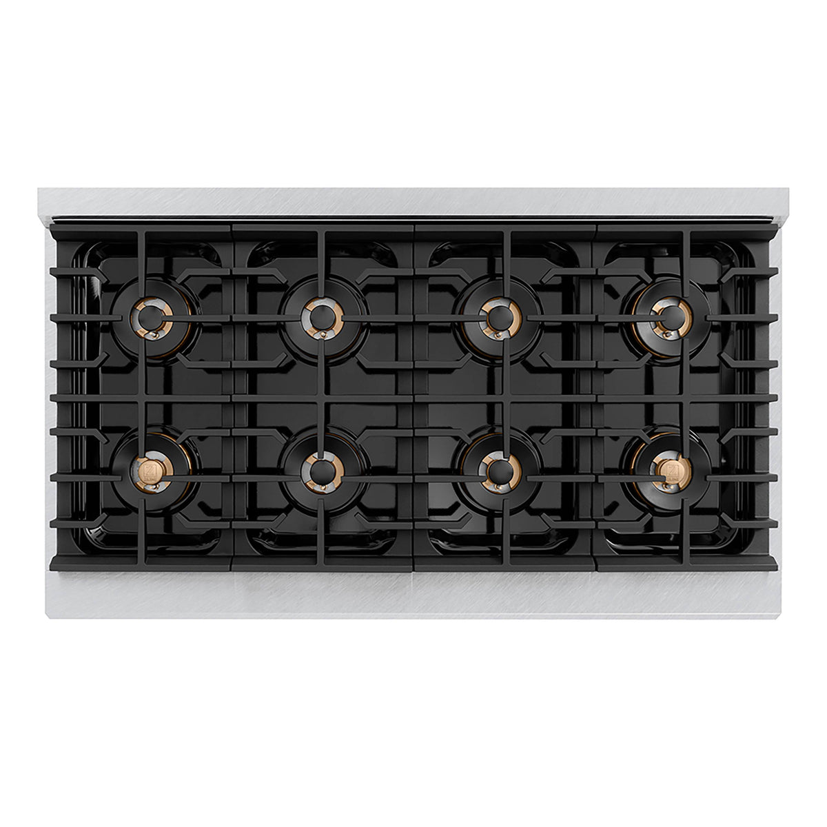 ZLINE - 48 in. Wide 8 Burner Autograph 6.7 cu. ft. Freestanding Paramount Dual Fuel DuoPro Range with White & Black Accents - White Matte