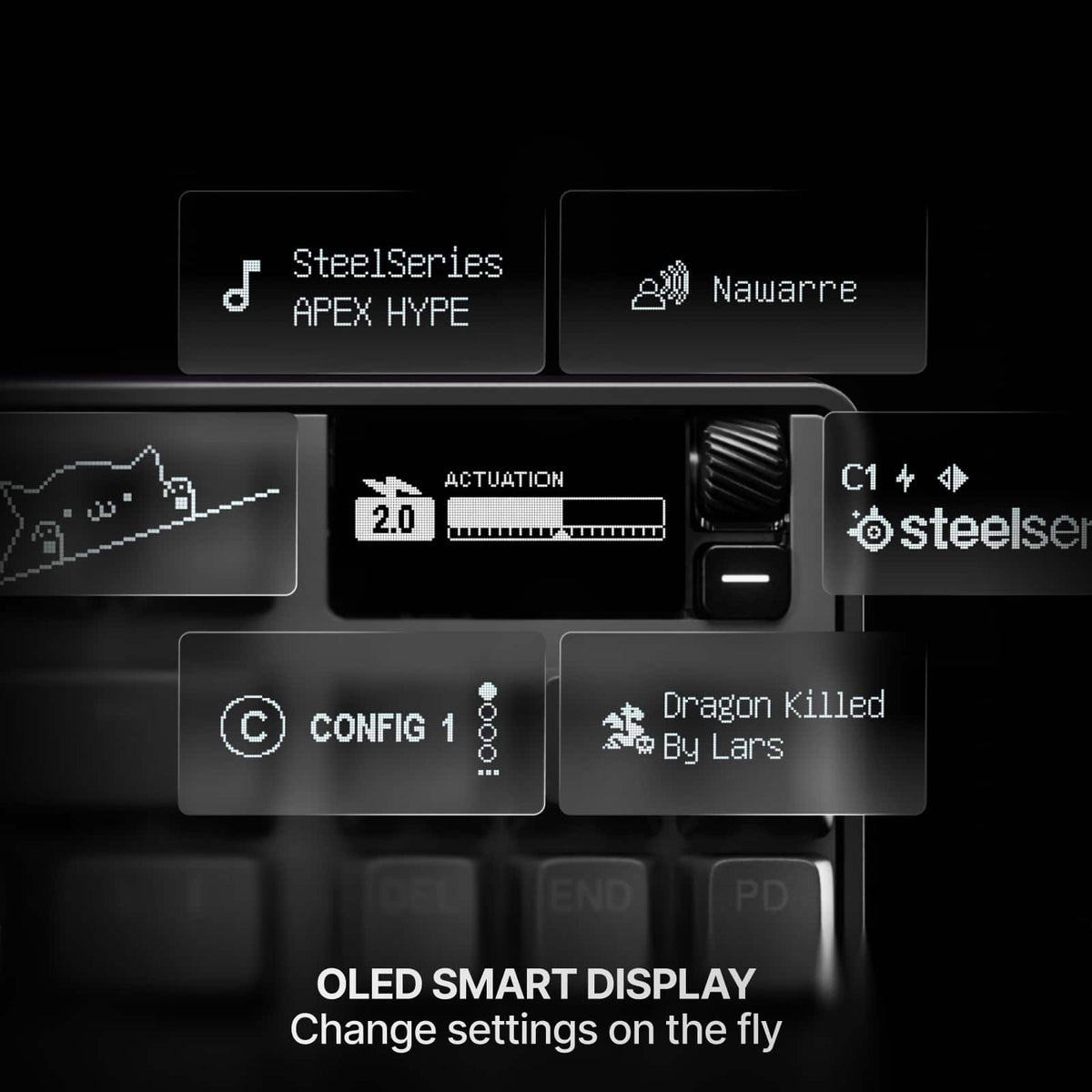 SteelSeries - Apex Pro TKL Gen 3 Wired Magnetic Hall-Effect OmniPoint Adjustable Gaming Keyboard with Rapid Tap - Black