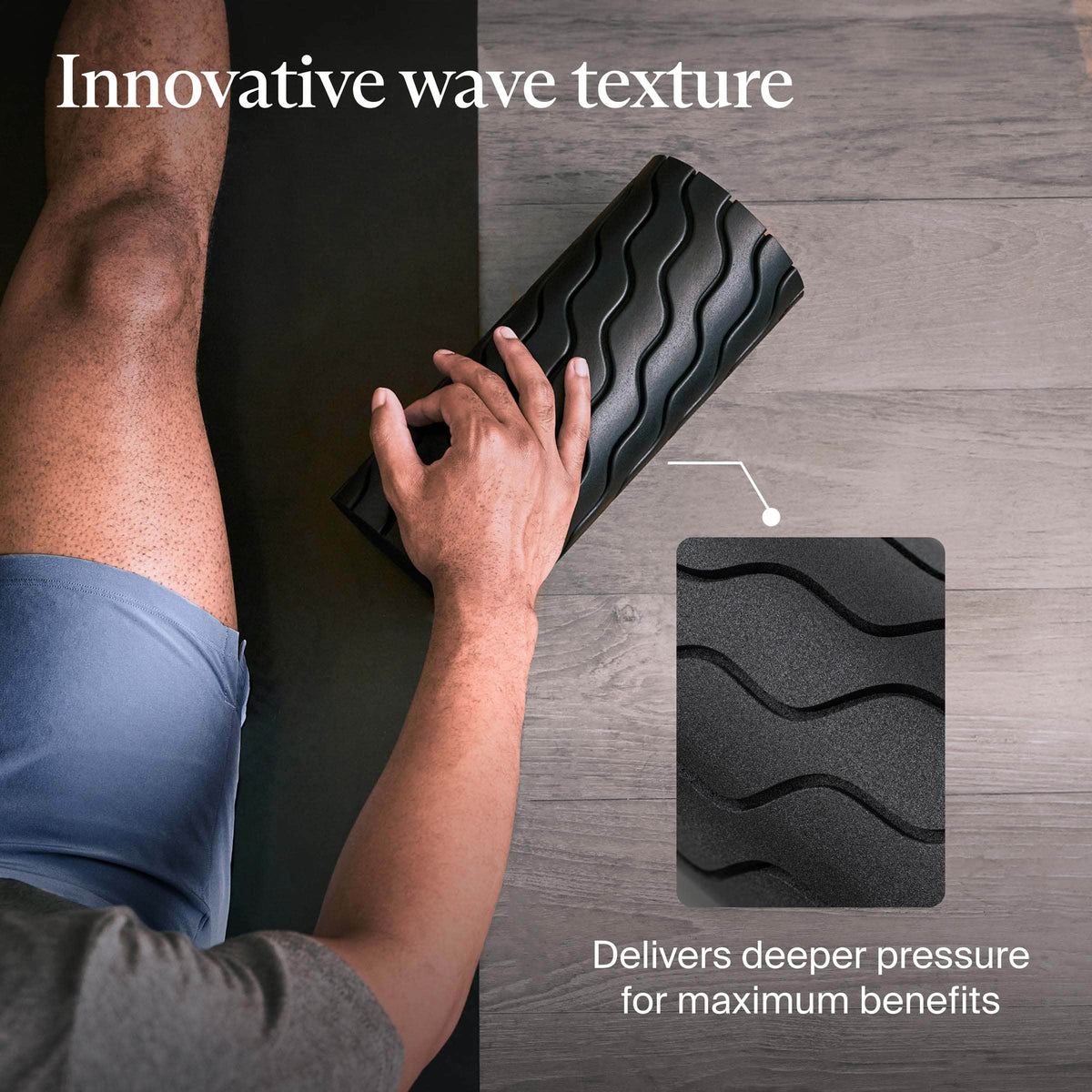 Therabody - WaveRoller - Vibrating Foam Roller For Large Muscle Groups - Black
