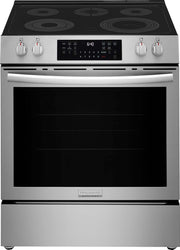 Frigidaire - Gallery 30 in. Wide 5 elements 5.3 Cu. Ft. Slide-In Electric Total Convection Range with Air Fry and Steam Clean - Stainless Steel