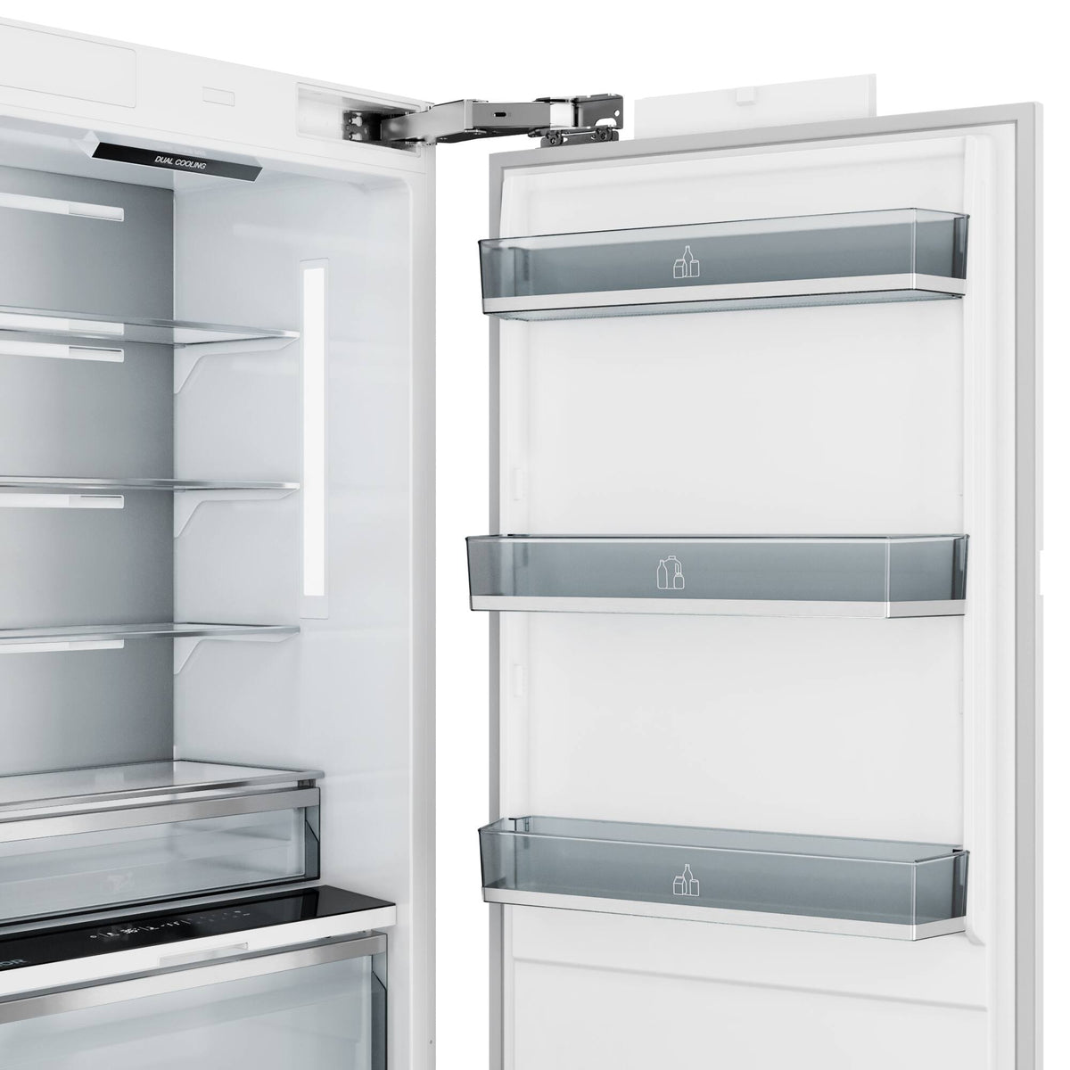 Thor Kitchen - 30 in. Wide 16.6-Cu. Ft. Built In Column Refrigerator - Custom Panel Ready - White