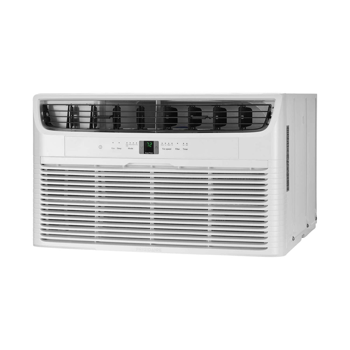 Frigidaire - 230V 12,000 BTU 550 Sq. Ft. In Wall Air Conditioner with 10,600 BTU Supplemental Heat with Remote - White