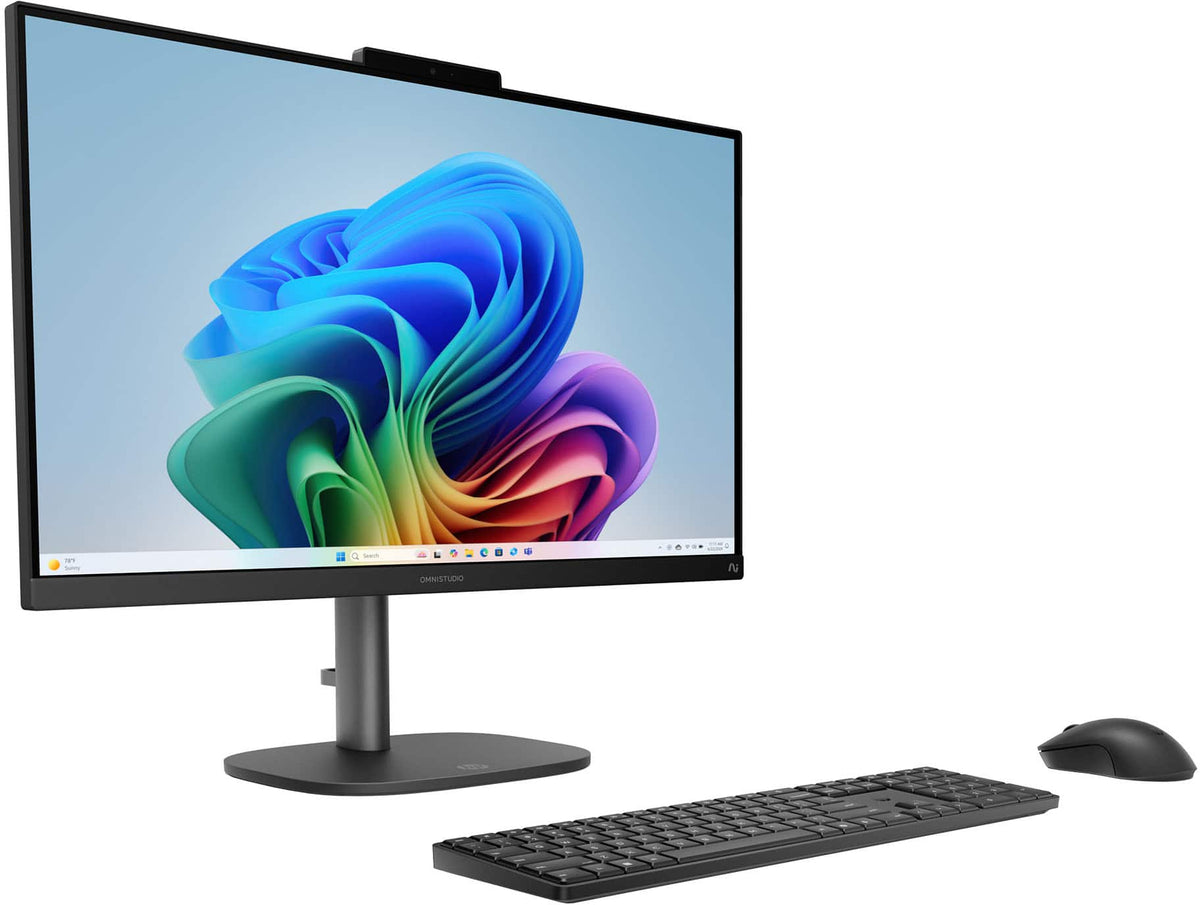 HP - OmniStudio 23.8" Full HD Touchscreen All-in-One w/ Adjustable Height - AMD Ryzen AI 5 - 16GB RAM - 512GB SSD - Copilot+ - Jet Black