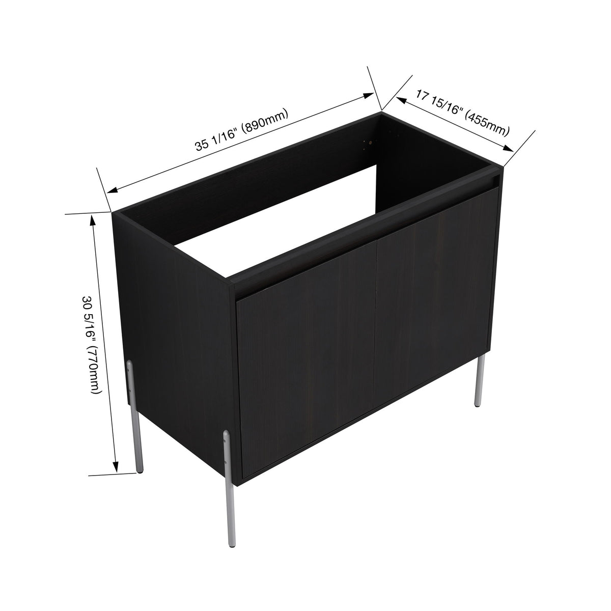 Mueble de baño independiente y puertas de gabinete de cierre suave