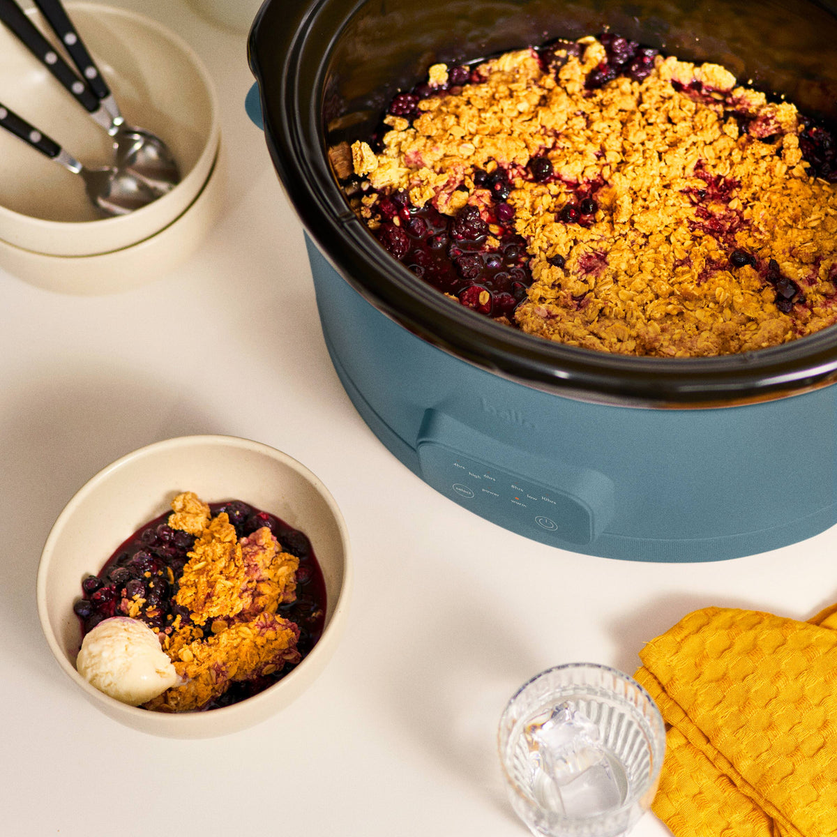 Bella - 6-qt. Programmable Slow Cooker - Surf