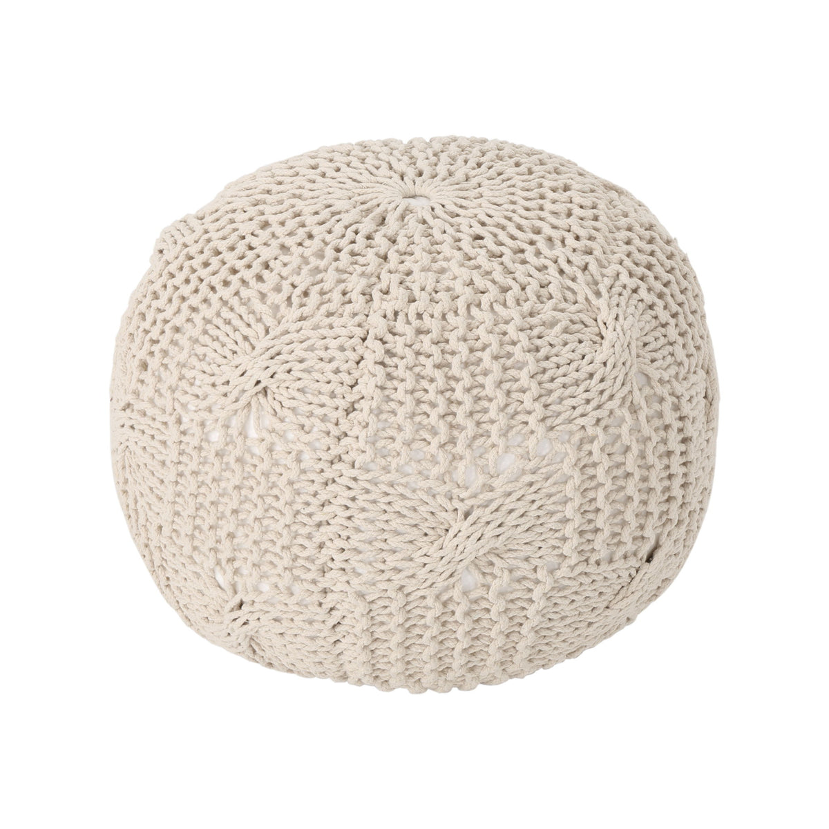 Bordeaux - Knitted Round Pouf