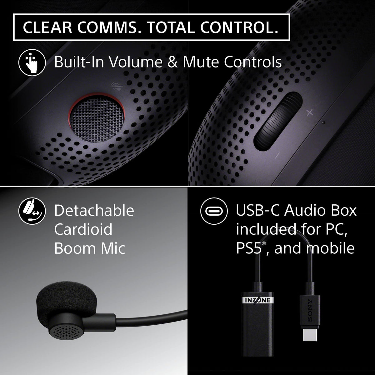 Sony - INZONE H6 Air Wired Open-back Gaming Headset for PC, PS5, PS4, Xbox, and Mobile - Black