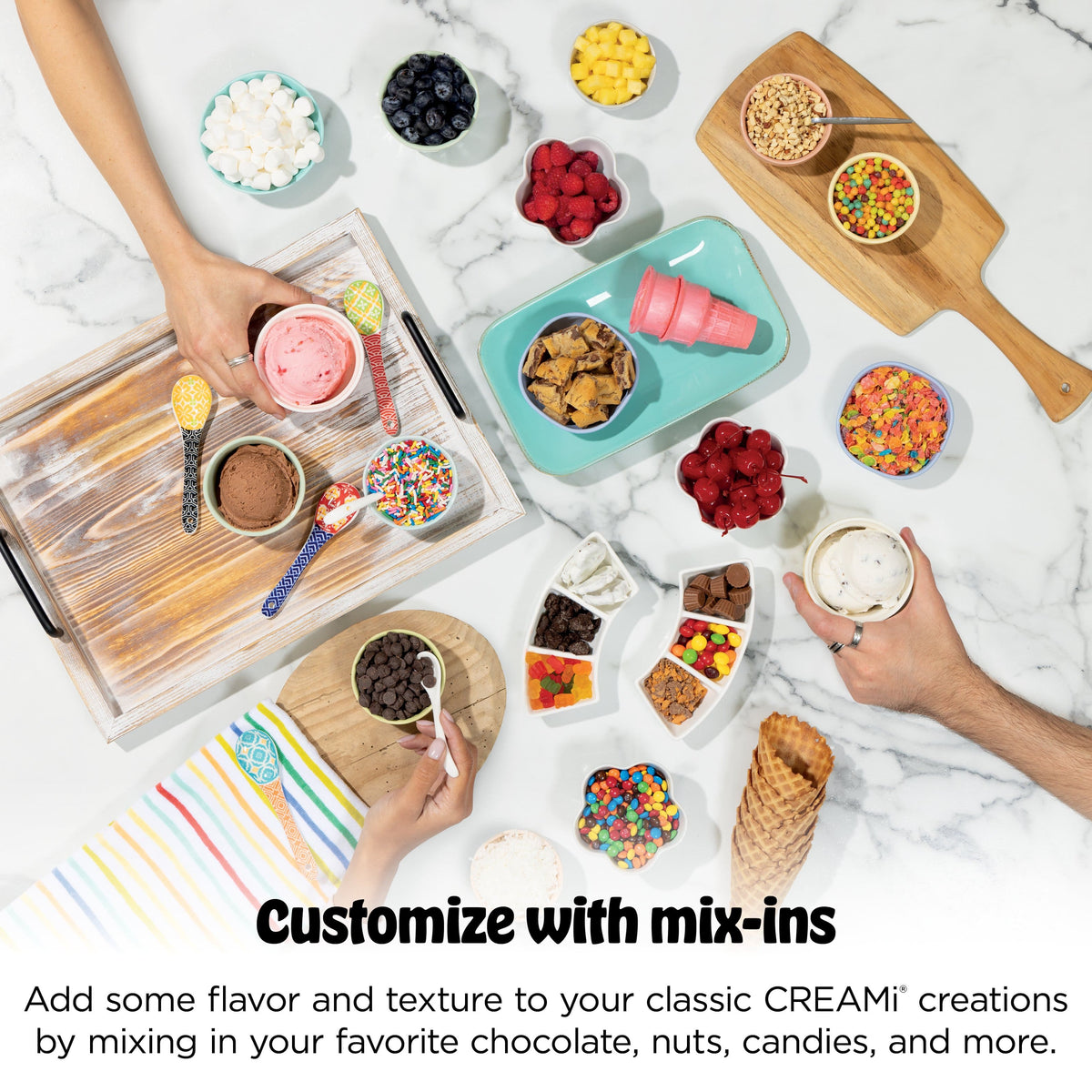 Ninja - CREAMi Scoop & Swirl Ice Cream & Soft Serve Maker, 13 One-Touch Programs, Fruit whip, Frozen custard, Gelato - Silver